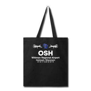 OSH - Wittman Regional - White - Tote Bag - black