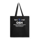 OSH - Wittman Regional - White - Tote Bag - black