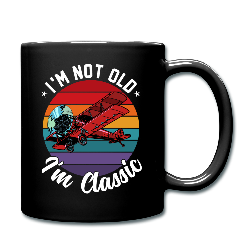 I'm Not Old - Biplane - Full Color Mug - black