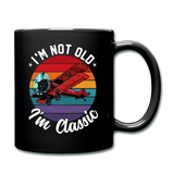I'm Not Old - Biplane - Full Color Mug - black