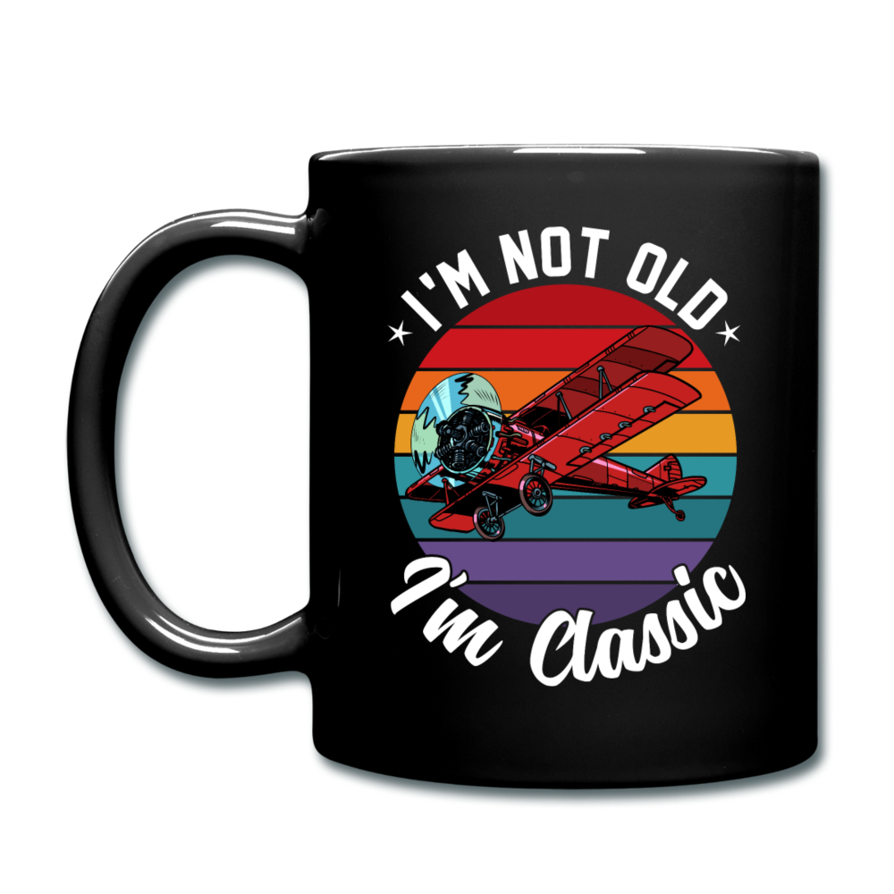 I'm Not Old - Biplane - Full Color Mug - black