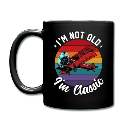 I'm Not Old - Biplane - Full Color Mug - black