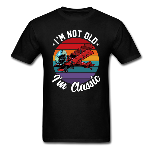 I'm Not Old - Biplane - Unisex Classic T-Shirt - black