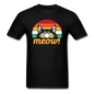 Meow - Retro Cat - Unisex Classic T-Shirt - black