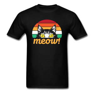Meow - Retro Cat - Unisex Classic T-Shirt - black