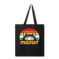 Meow - Retro Cat - Tote Bag - black