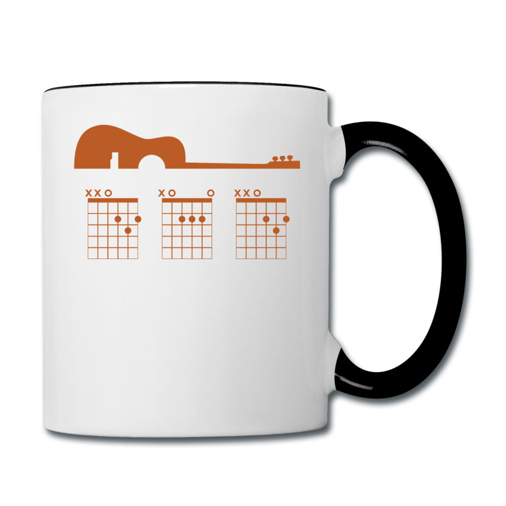 Dad - Guitar With Chords - Contrast Coffee Mug - white/black