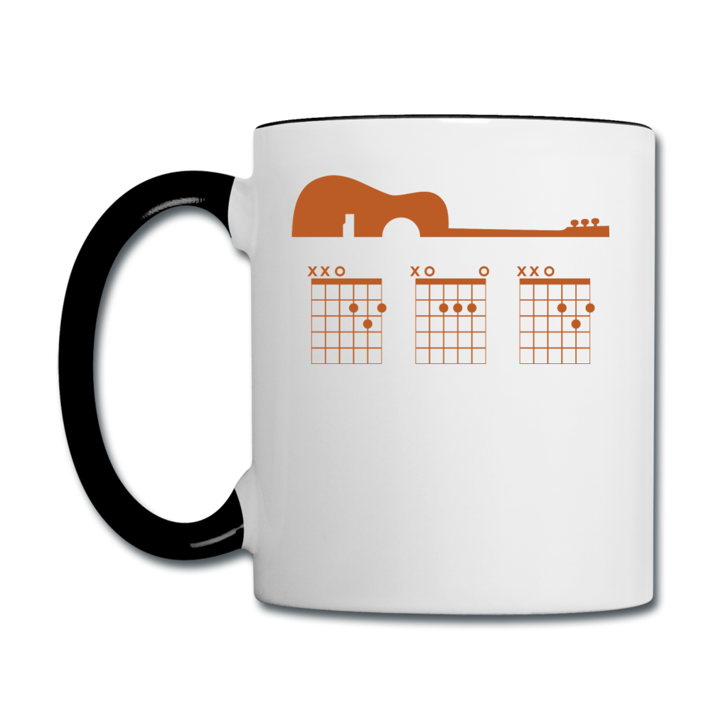 Dad - Guitar With Chords - Contrast Coffee Mug - white/black