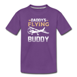 Daddy's Flying Buddy - Toddler Premium T-Shirt - purple