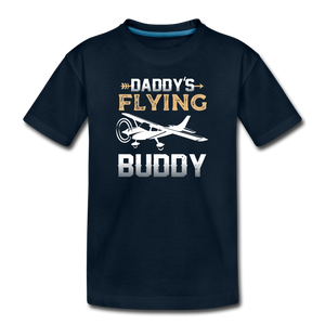Daddy's Flying Buddy - Toddler Premium T-Shirt - black