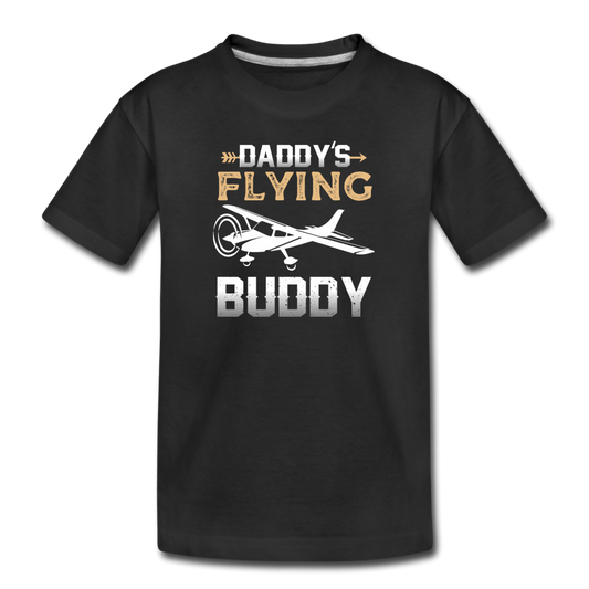 Daddy's Flying Buddy - Kids' Premium T-Shirt - black