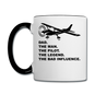 Dad - Man, Pilot, Legend, Bad - Black - Contrast Coffee Mug - white/black