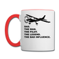 Dad - Man, Pilot, Legend, Bad - Black - Contrast Coffee Mug - white/red