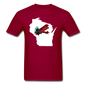 Fly Wisconsin - State - White - Biplane - Unisex Classic T-Shirt - dark red