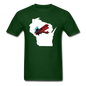 Fly Wisconsin - State - White - Biplane - Unisex Classic T-Shirt - forest green