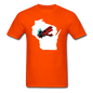 Fly Wisconsin - State - White - Biplane - Unisex Classic T-Shirt - orange