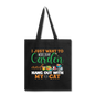 Work In My Garden - Cat - Tote Bag - black