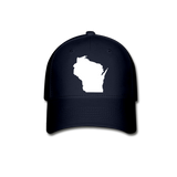 Wisconsin State - White - Baseball Cap - navy