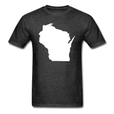 Wisconsin State - White - Unisex Classic T-Shirt - heather black
