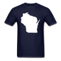 Wisconsin State - White - Unisex Classic T-Shirt - navy