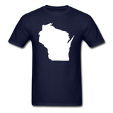 Wisconsin State - White - Unisex Classic T-Shirt - navy