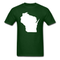 Wisconsin State - White - Unisex Classic T-Shirt - forest green