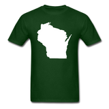 Wisconsin State - White - Unisex Classic T-Shirt - forest green