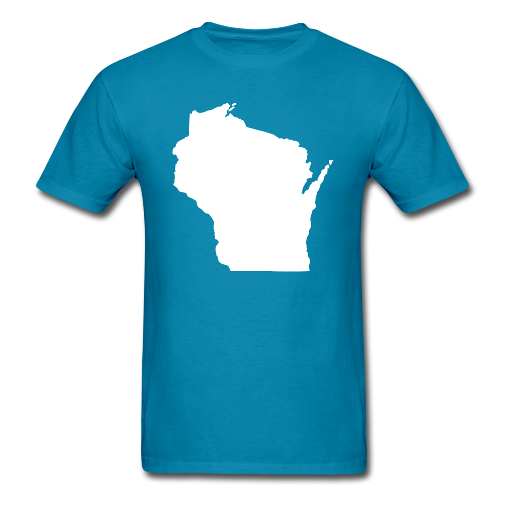 Wisconsin State - White - Unisex Classic T-Shirt - turquoise