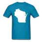 Wisconsin State - White - Unisex Classic T-Shirt - turquoise