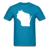 Wisconsin State - White - Unisex Classic T-Shirt - turquoise