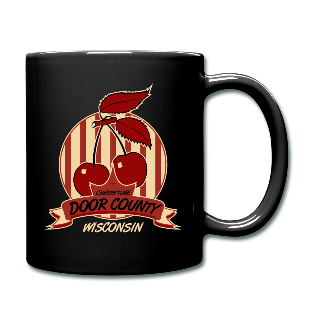 Door County "Cherries" - Full Color Mug - black