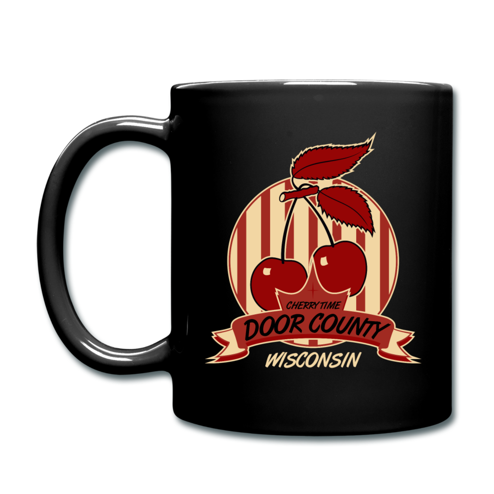 Door County "Cherries" - Full Color Mug - black