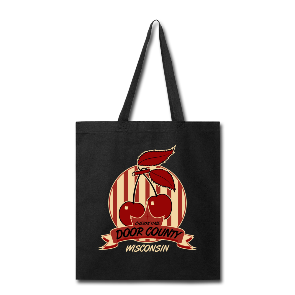 Door County "Cherries" - Tote Bag - black