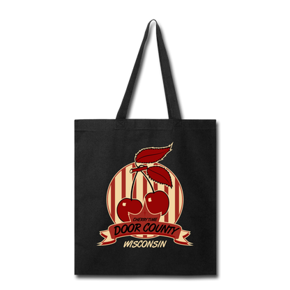 Door County "Cherries" - Tote Bag - black