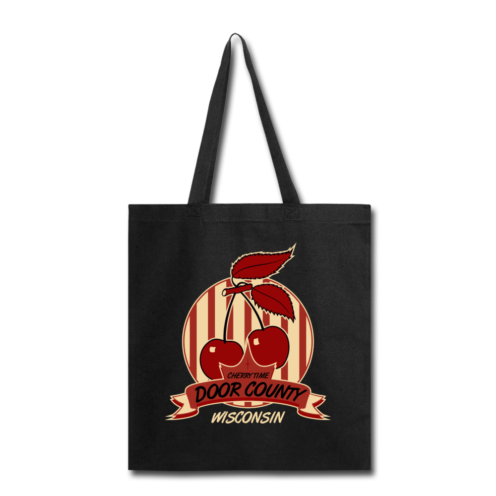 Door County "Cherries" - Tote Bag - black