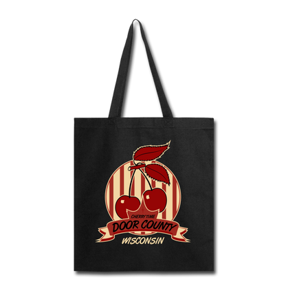 Door County "Cherries" - Tote Bag - black