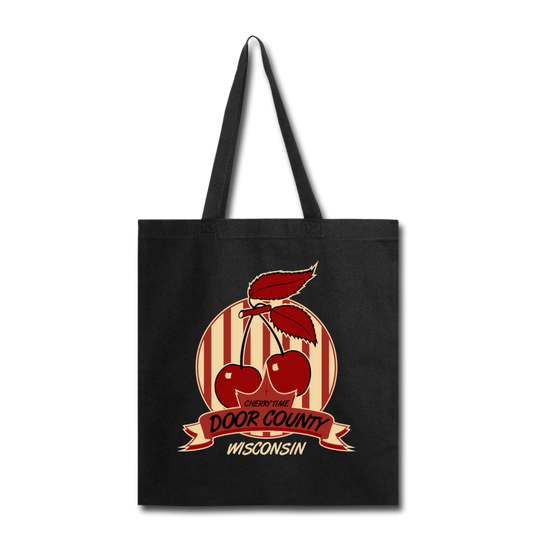 Door County "Cherries" - Tote Bag - black