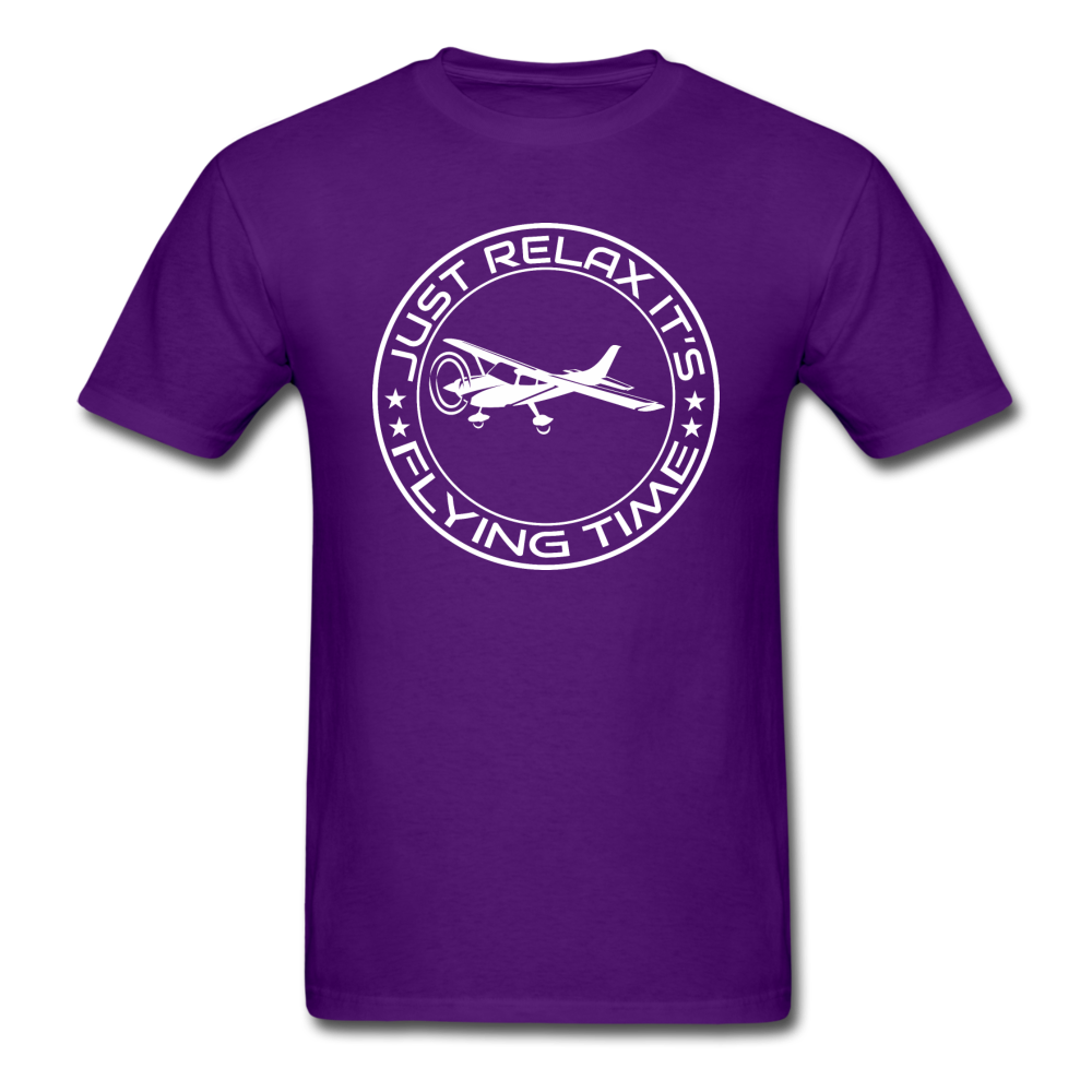 Just Relax - Flying Time - White - Unisex Classic T-Shirt - purple