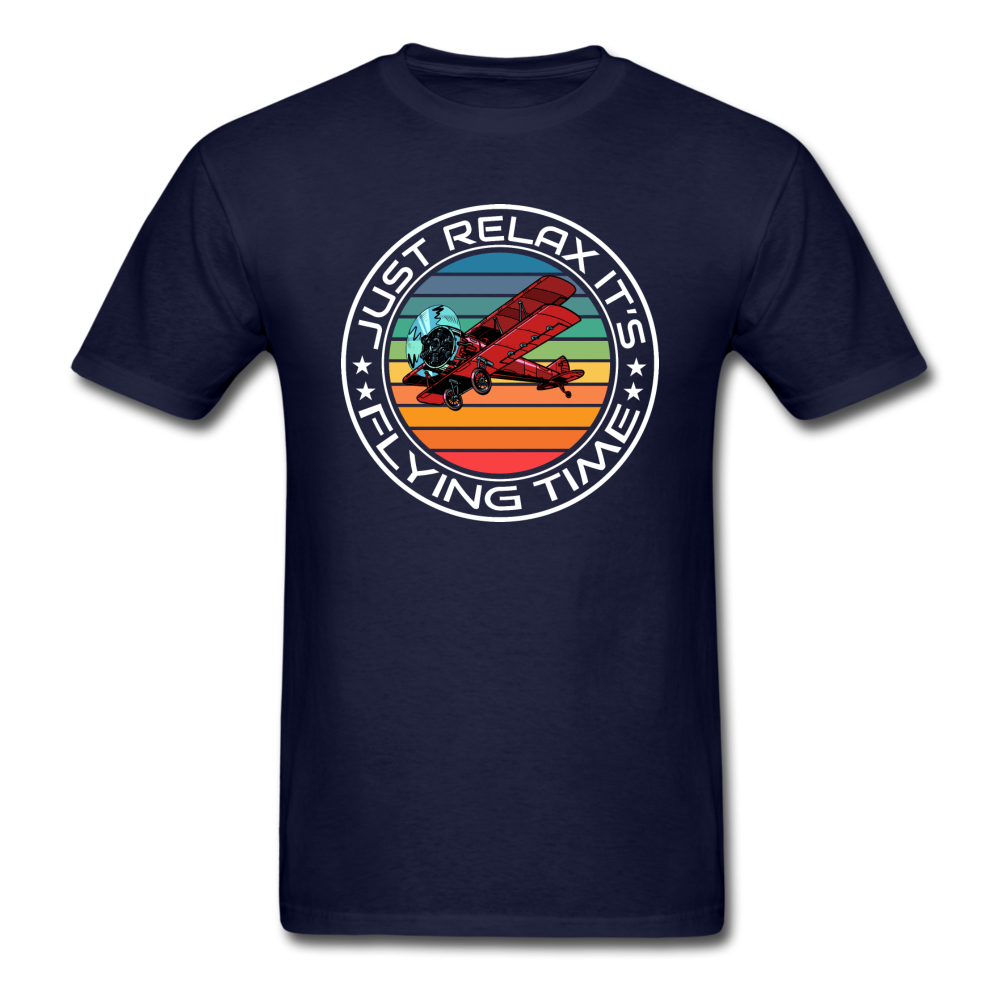 Just Relax - Flying Time - Biplane - Unisex Classic T-Shirt - navy