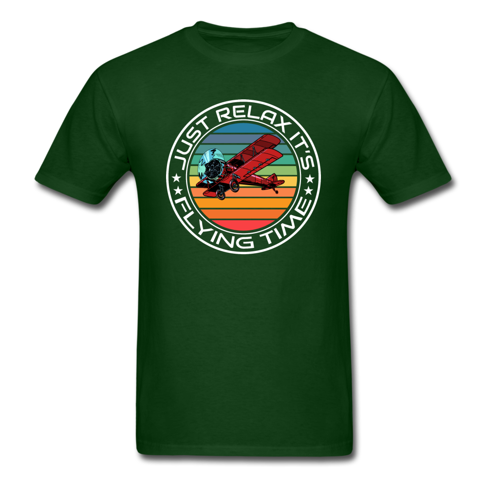 Just Relax - Flying Time - Biplane - Unisex Classic T-Shirt - forest green