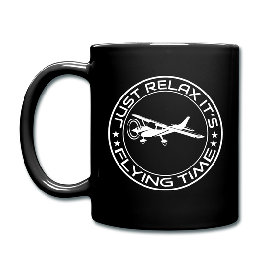 Just Relax - Flying Time - White - Full Color Mug - black