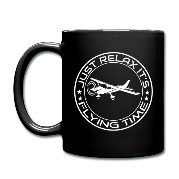 Just Relax - Flying Time - White - Full Color Mug - black