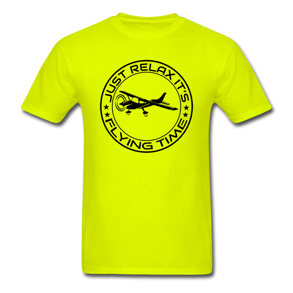 Just Relax - Flying Time - Black - Unisex Classic T-Shirt - safety green