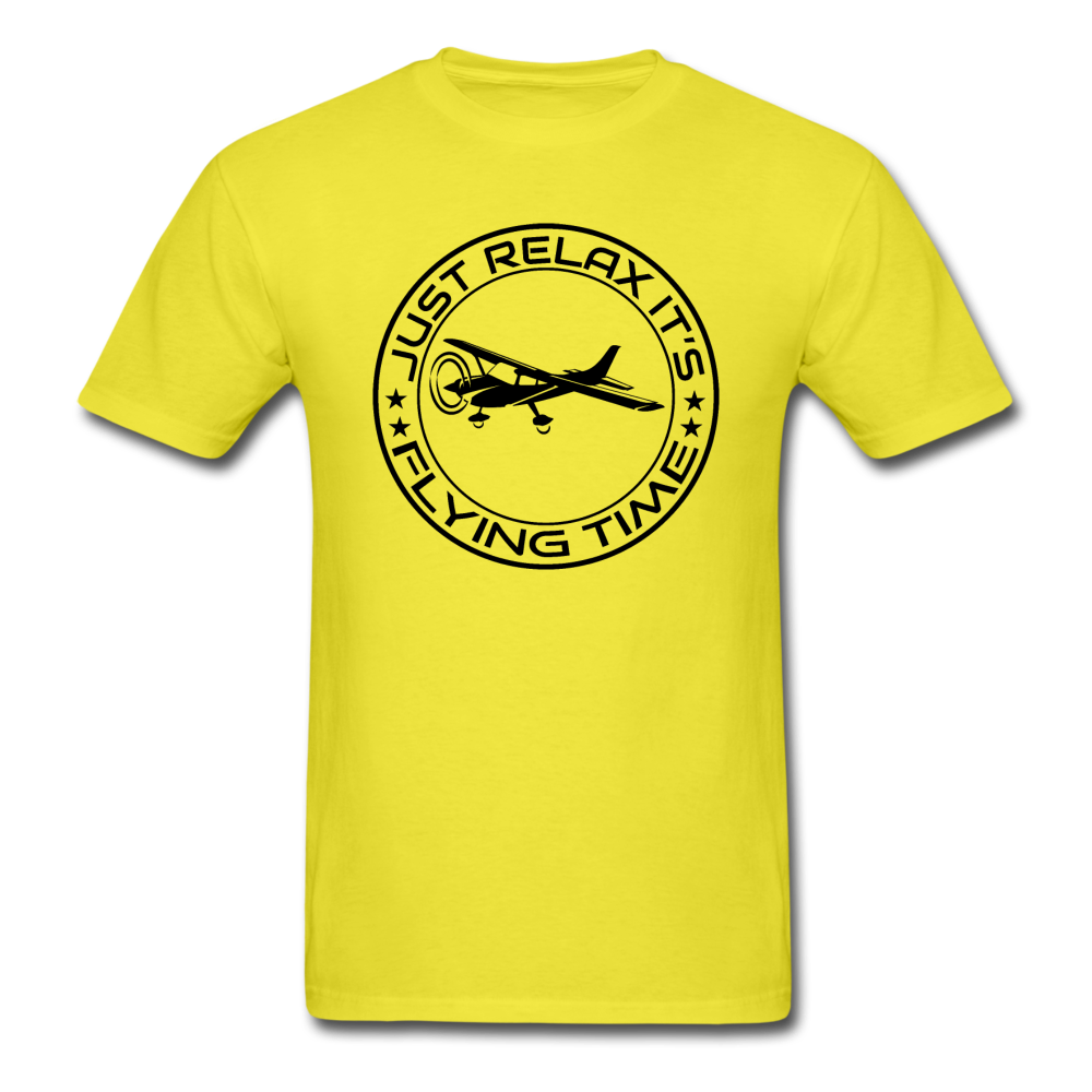 Just Relax - Flying Time - Black - Unisex Classic T-Shirt - yellow