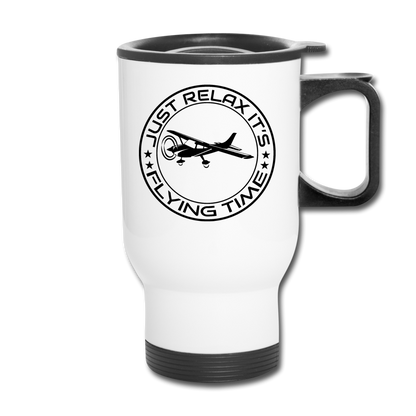 Just Relax - Flying Time - Black - Travel Mug - white