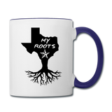 Texas - My Roots - Contrast Coffee Mug - white/cobalt blue