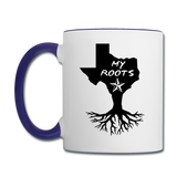 Texas - My Roots - Contrast Coffee Mug - white/cobalt blue