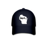 Fly Wisconsin - State - White - Black - Baseball Cap - navy