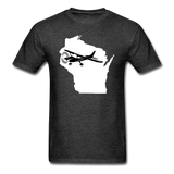 Fly Wisconsin - State - White - Black - Unisex Classic T-Shirt - heather black