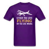 Love Flying Or Wrong - Unisex Classic T-Shirt - purple